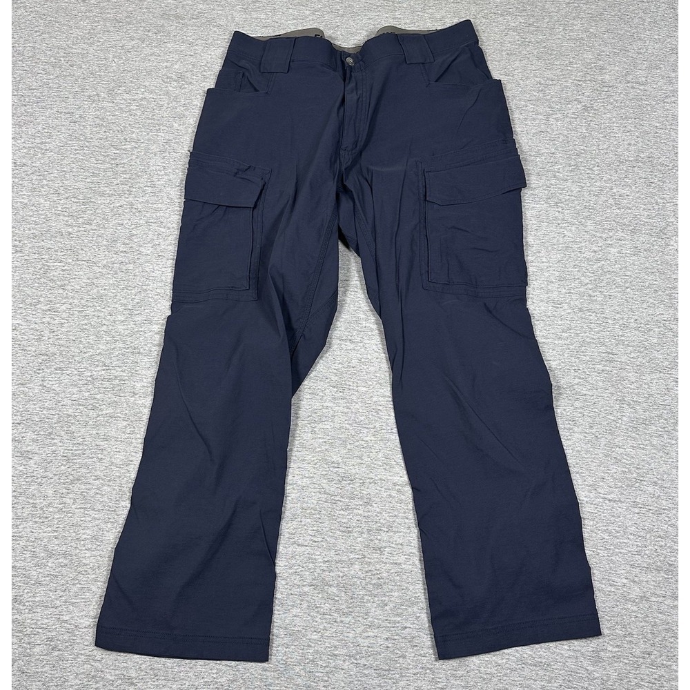 Duluth Trading Co Pants Mens 38x30 Blue Flex Dry On The Fly Relaxed Fit Stretch